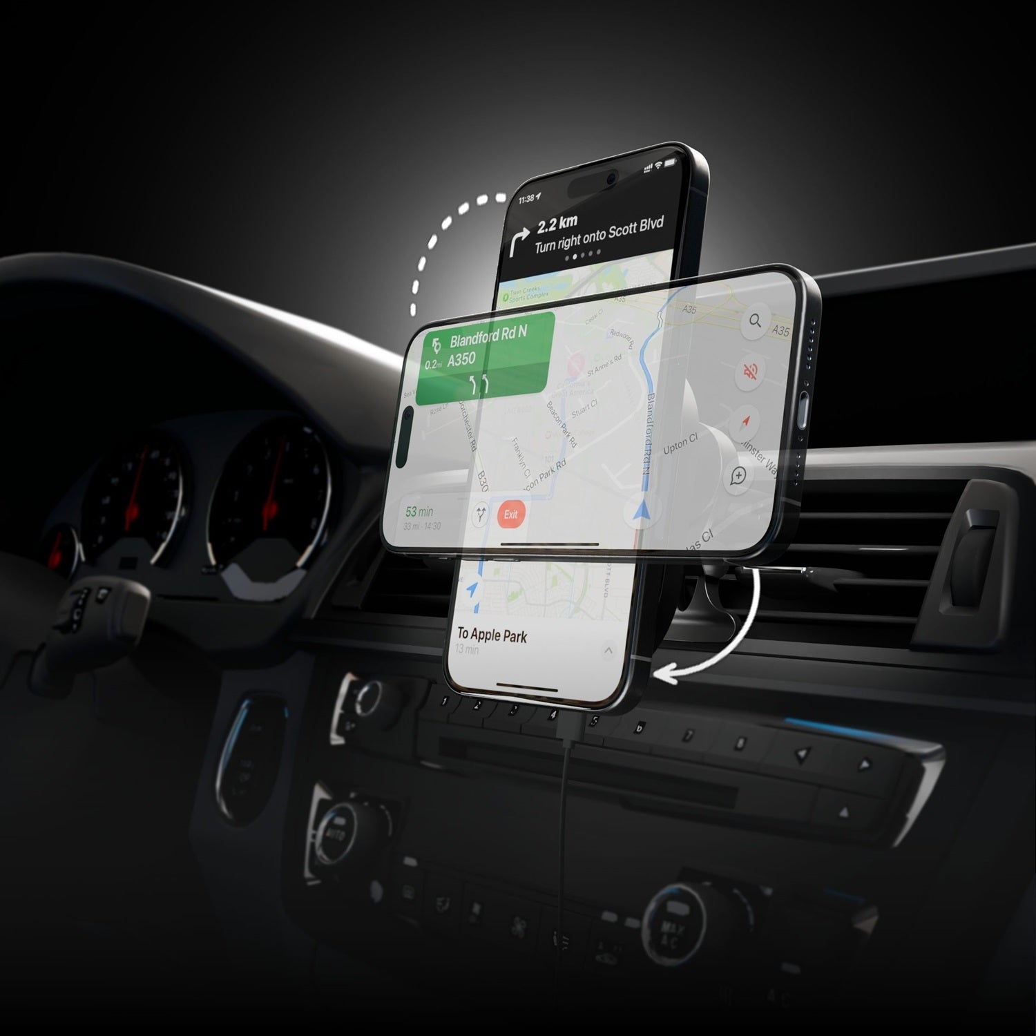 automotive wireless phone charger