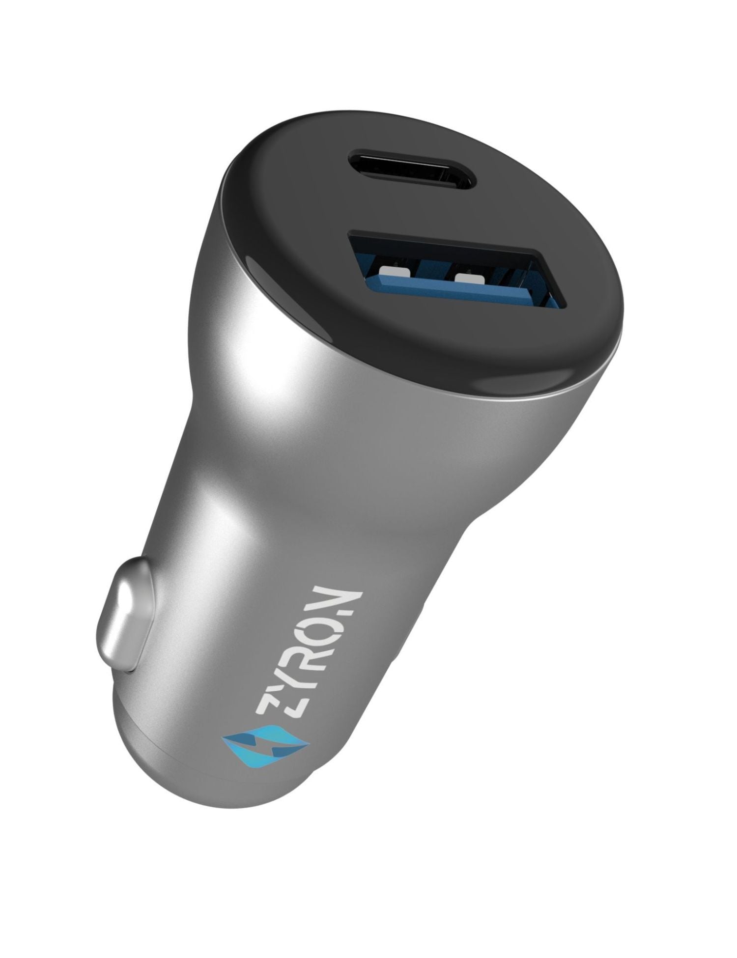 ZYRON 30W Car Charger with Dual USB-C and USB-A ports