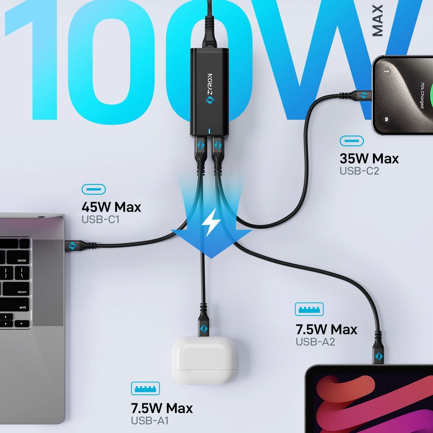 multi usb charging station