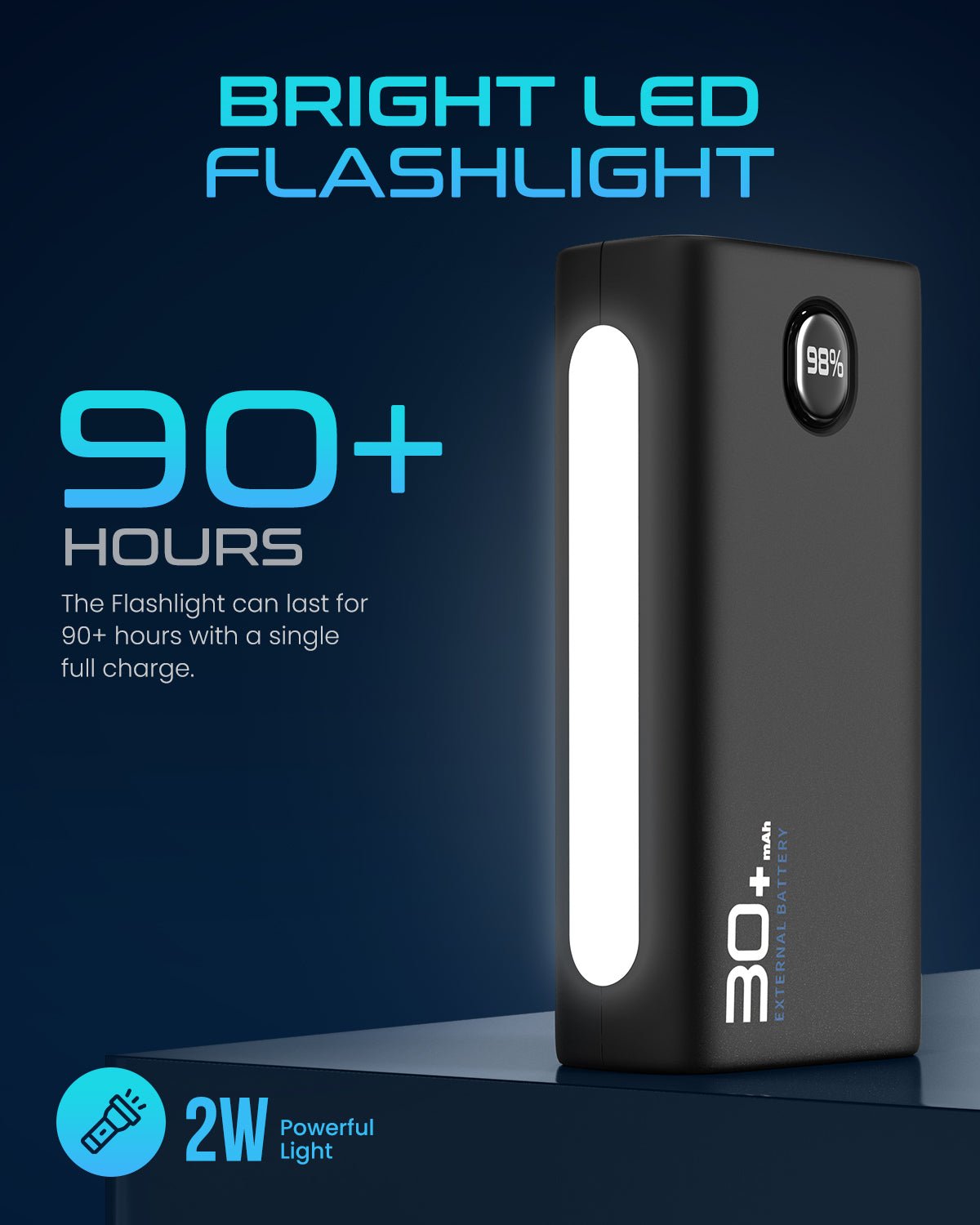 power bank for camping with flashlight